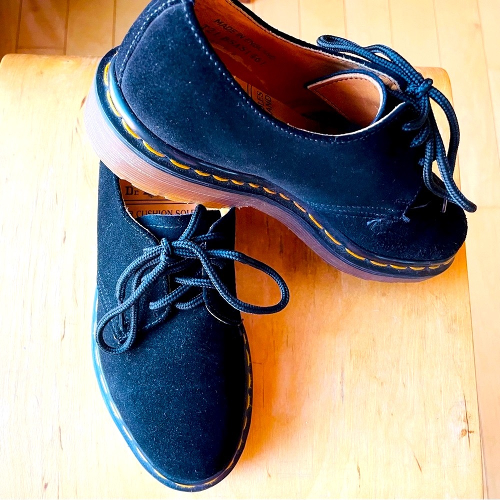 Like New Black Suede Dr. Martens Oxfords, UK4, US6/6.5, EU37